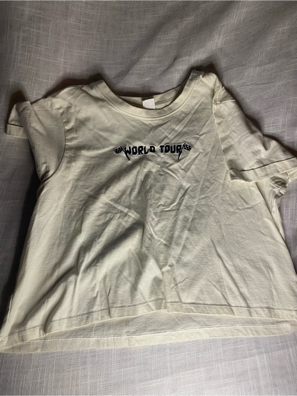 PINK Victoria's Secret Kids Cream 'World Tour' Graphic Tee
